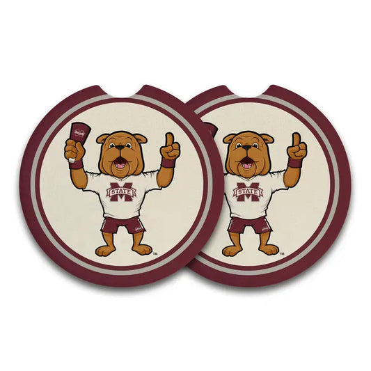 MS State Mascot Car Coaster Set