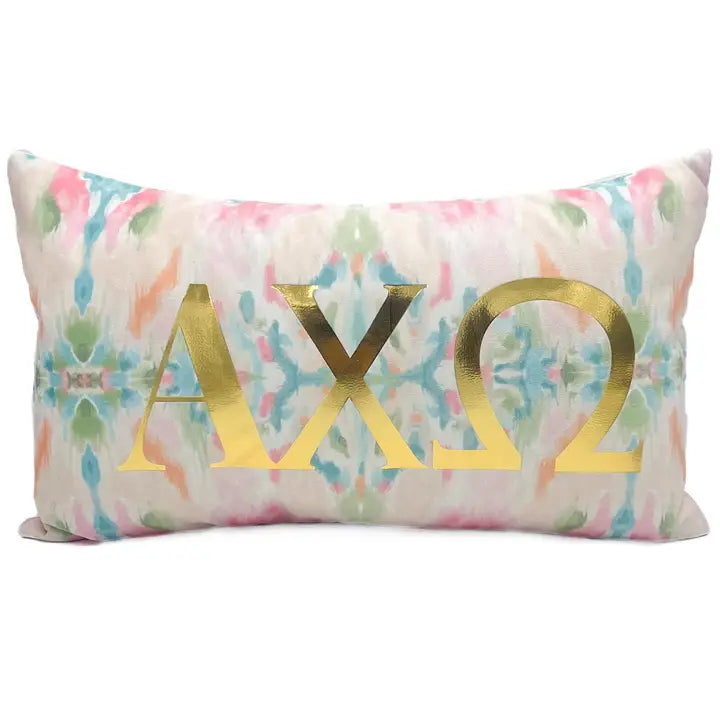 Gold Foil Kaleidoscope Sorority Pillow