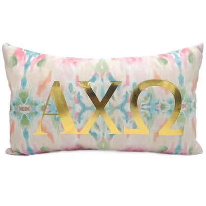 Gold Foil Kaleidoscope Sorority Pillow