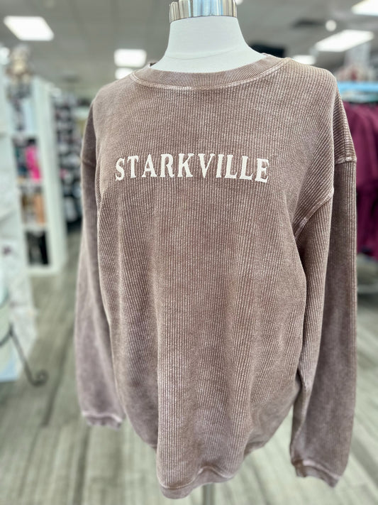 Brown Multicolor Starkville Corded Sweatshirt