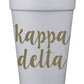 Gold Print Sorority Styrofoam Cups