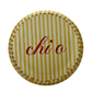 Sorority Striped Acrylic Coaster