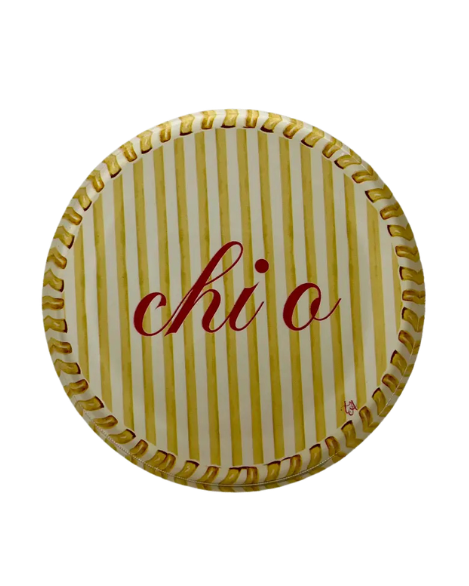 Sorority Striped Acrylic Coaster