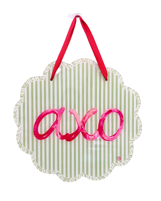 Scalloped Sorority Acrylic Doorhanger
