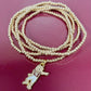 Bully Mascot Gold Beaded Bracelet Stack