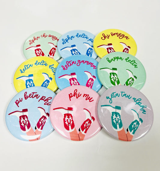Sorority Cowgirl Boots Button