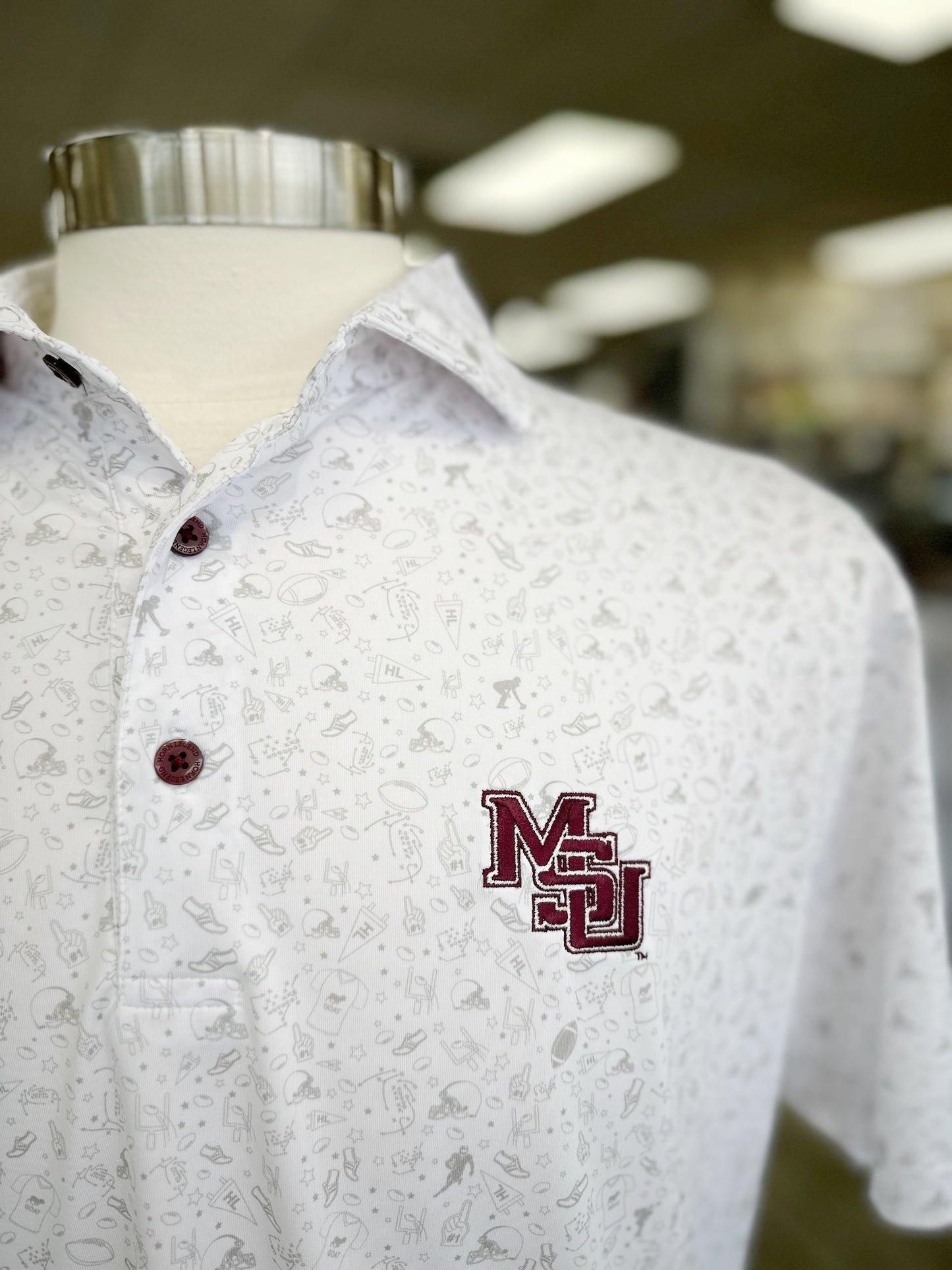 MSU Football Collage Polo