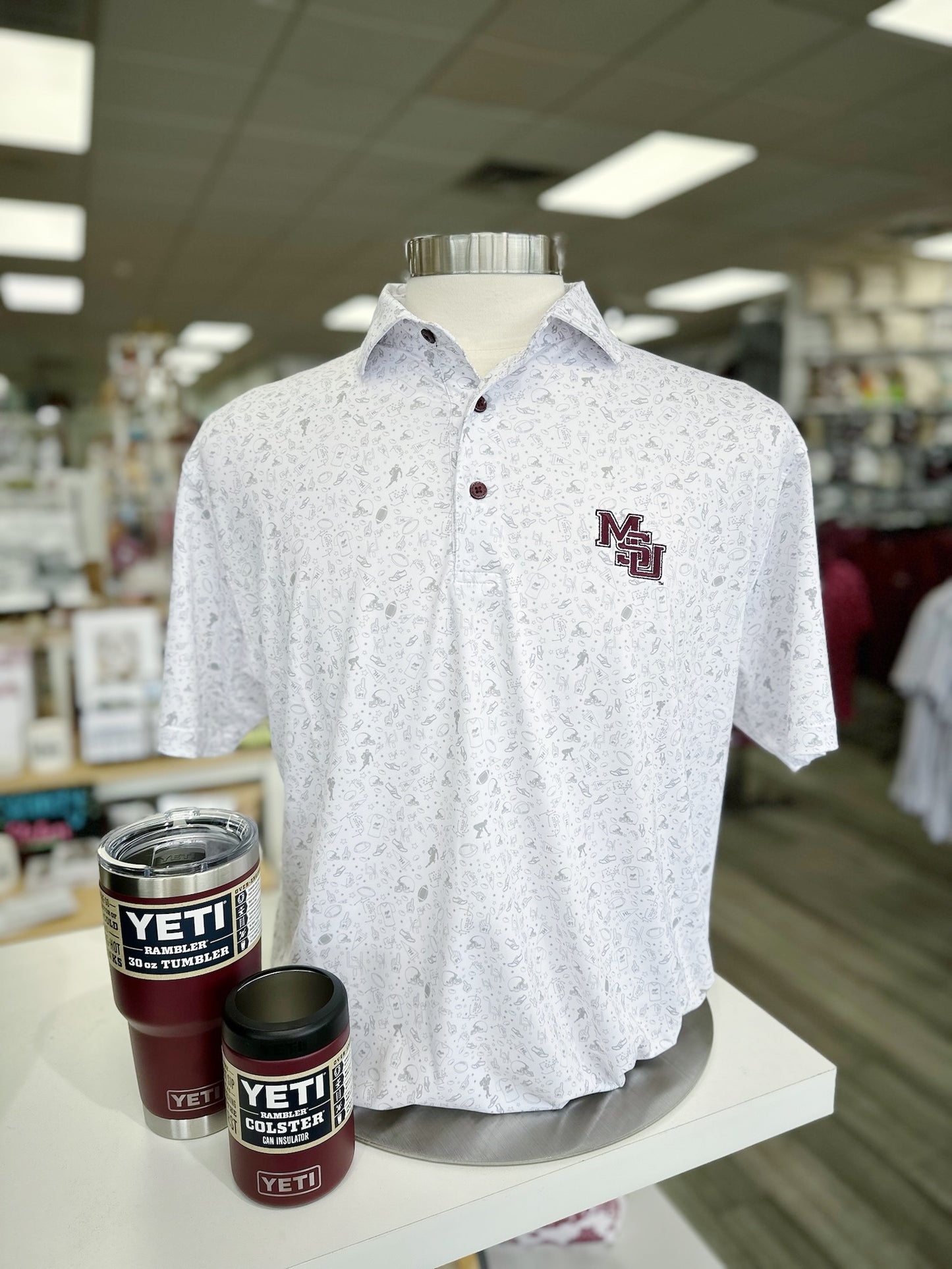 MSU Football Collage Polo