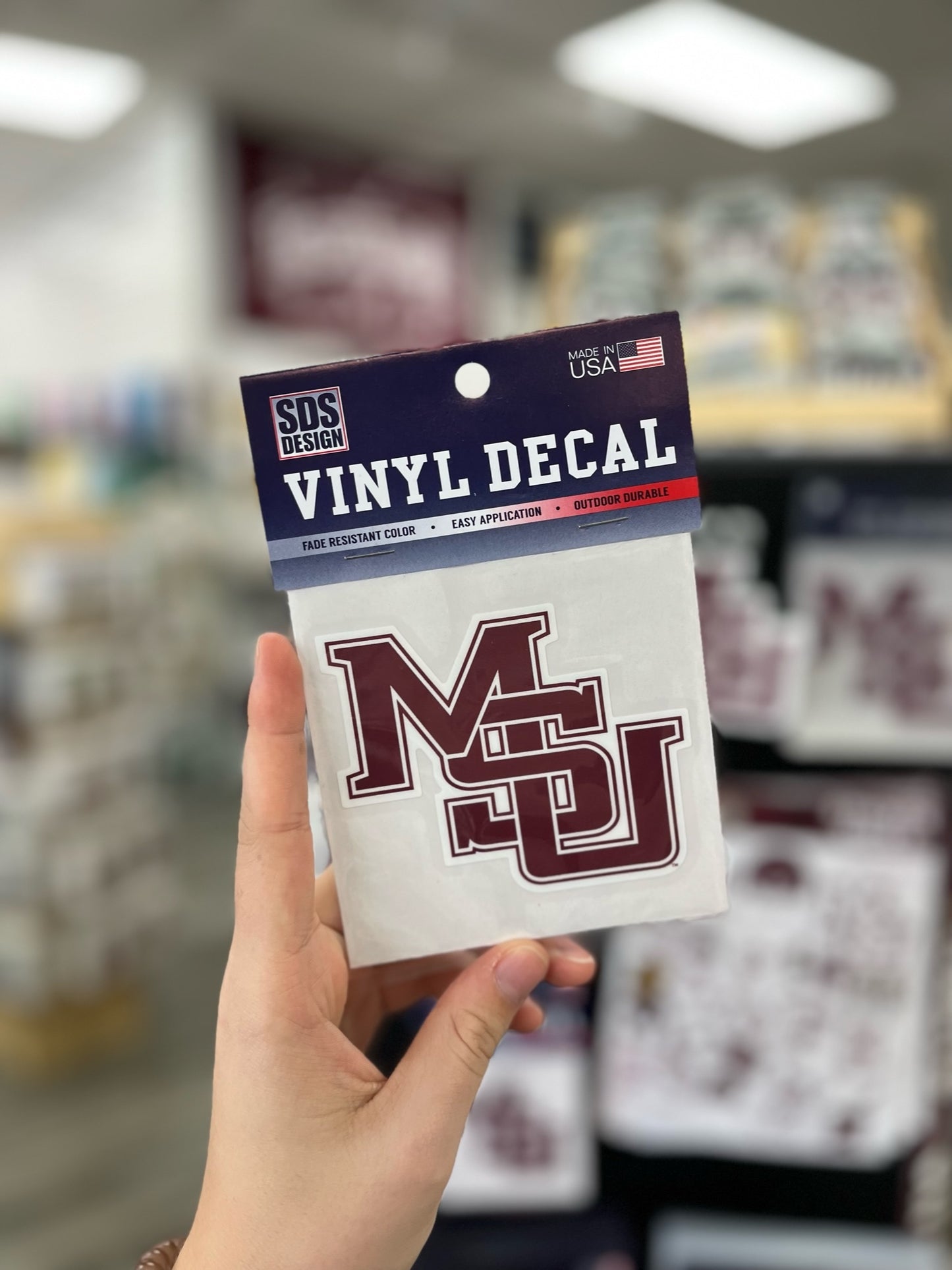 Interlocking MSU Vinyl Decal