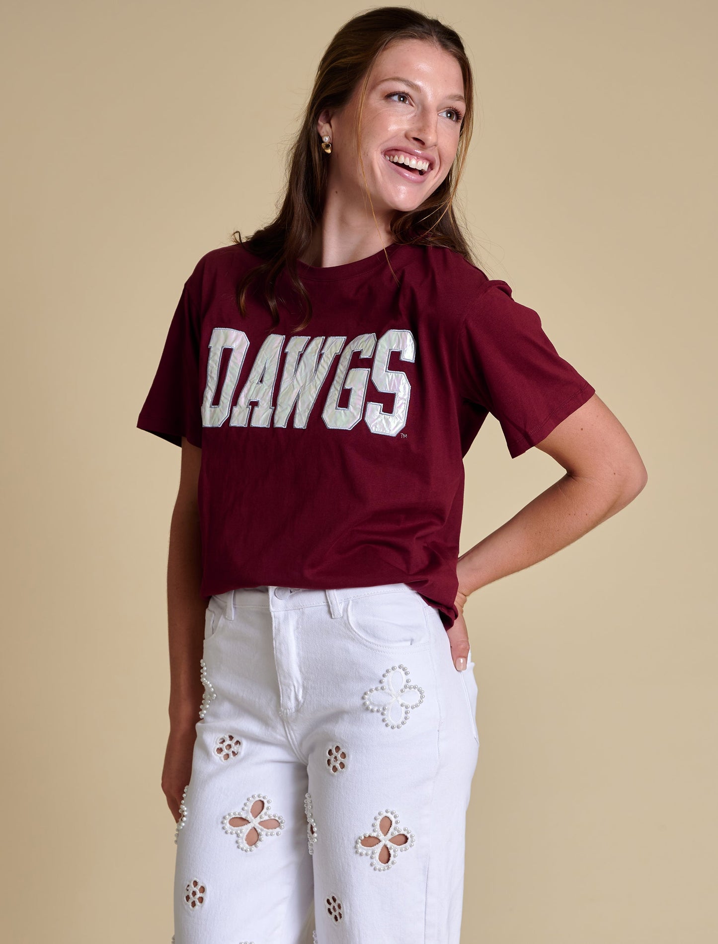 Dawgs Holographic Embroidered Tee