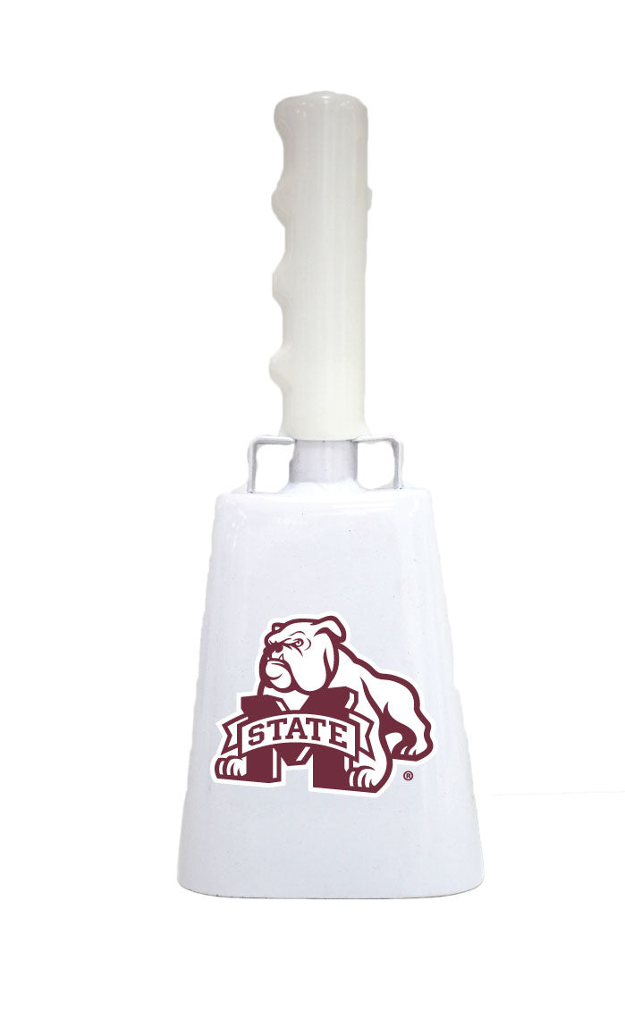 Boxed: Medium White BullyBell with Dog Over M Decal