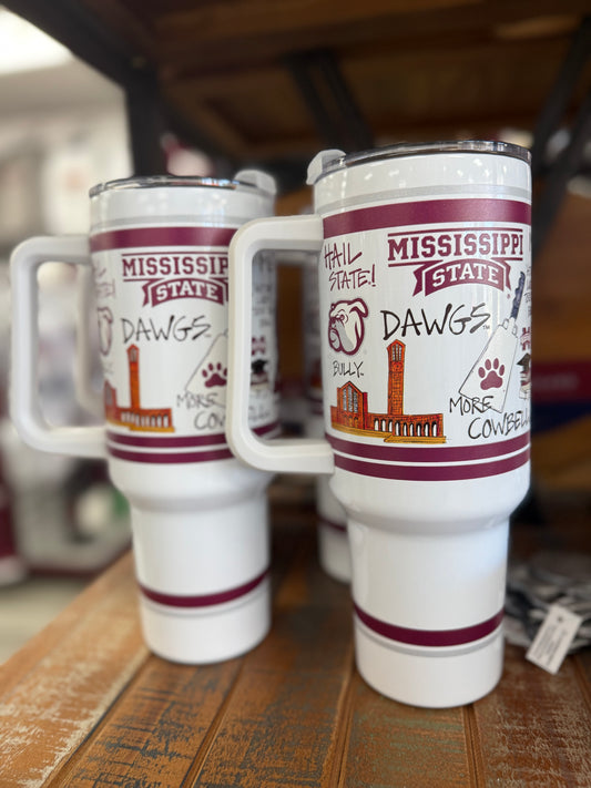 MS State 40oz Collage Tumbler