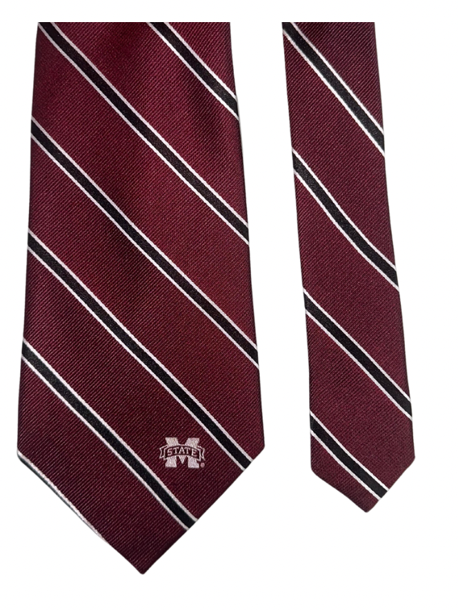 MSU Silk Woven Stripe Tie