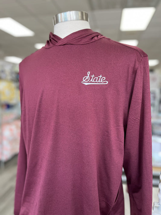 State Script Coastline Polo Hooded Shirt