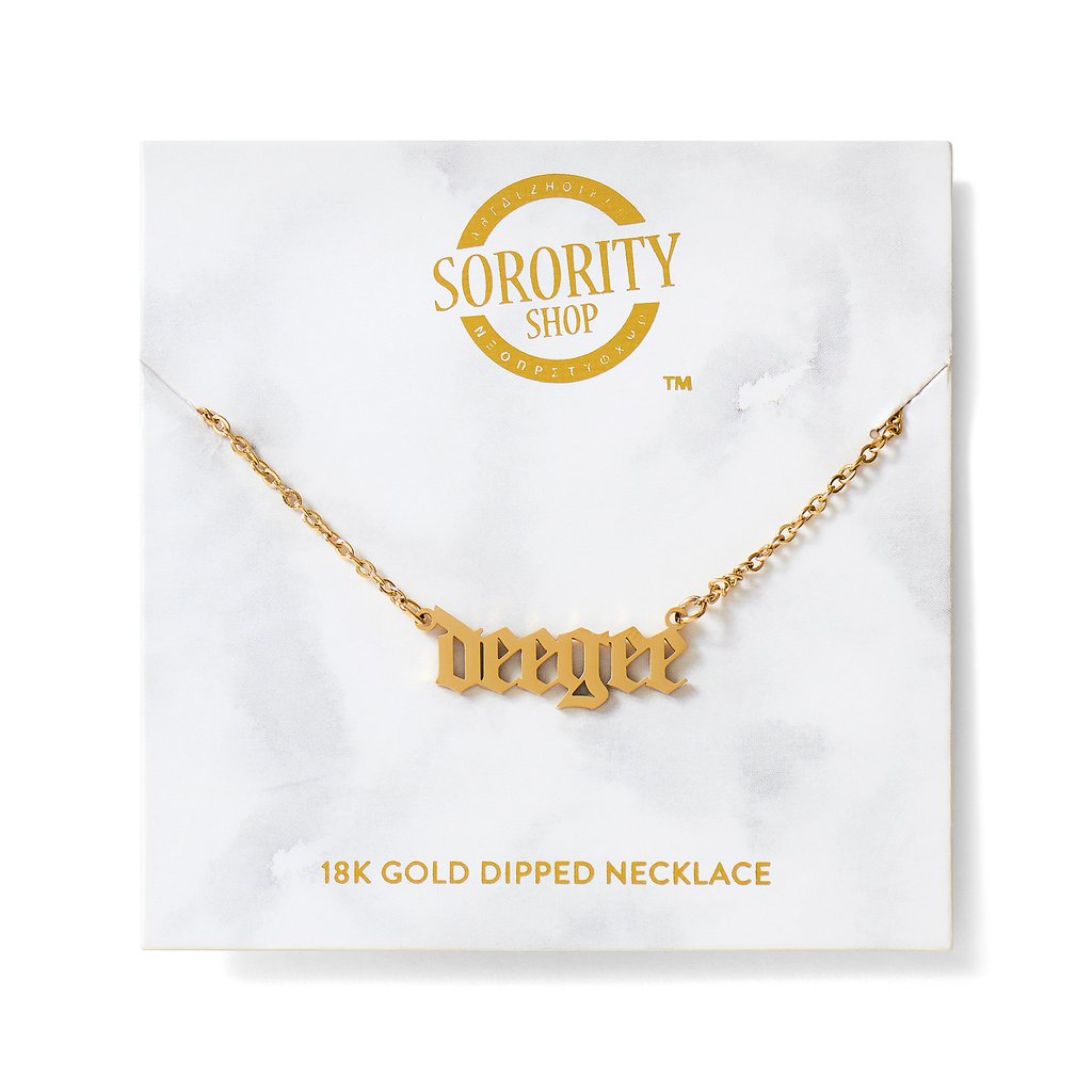 Old English Sorority Necklaces