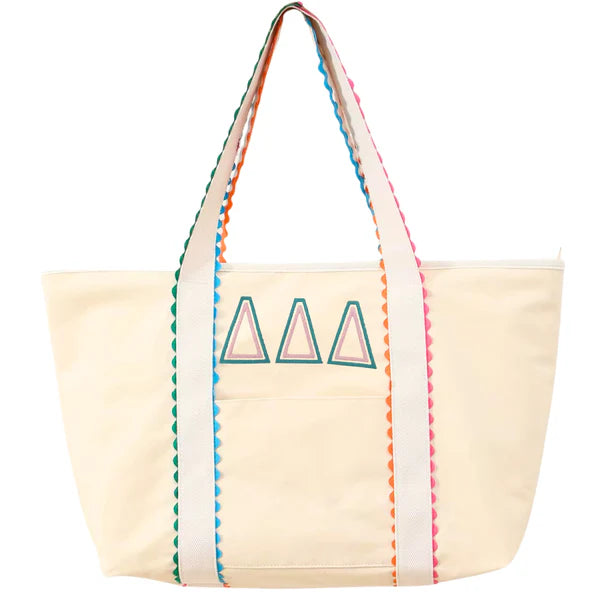 Multicolor Embroidered Sorority Tote