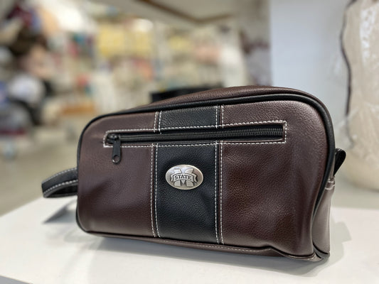 MSU Leather Toiletry Bag