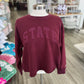 State Maroon Monochrome Reverse Fleece Sweatshirt