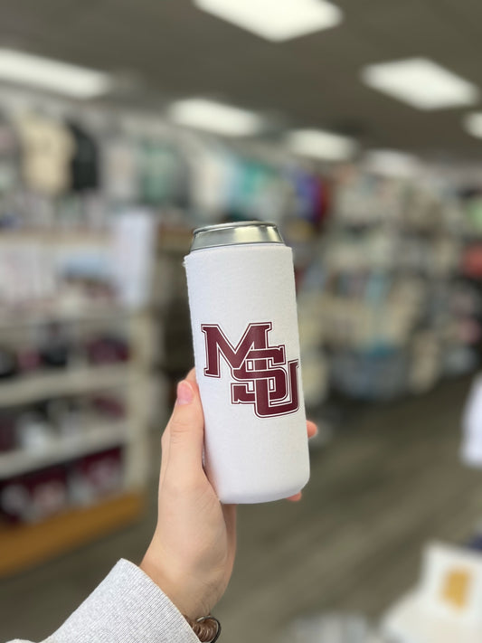 Interlocking MSU Slim Can Sleeve Koozie