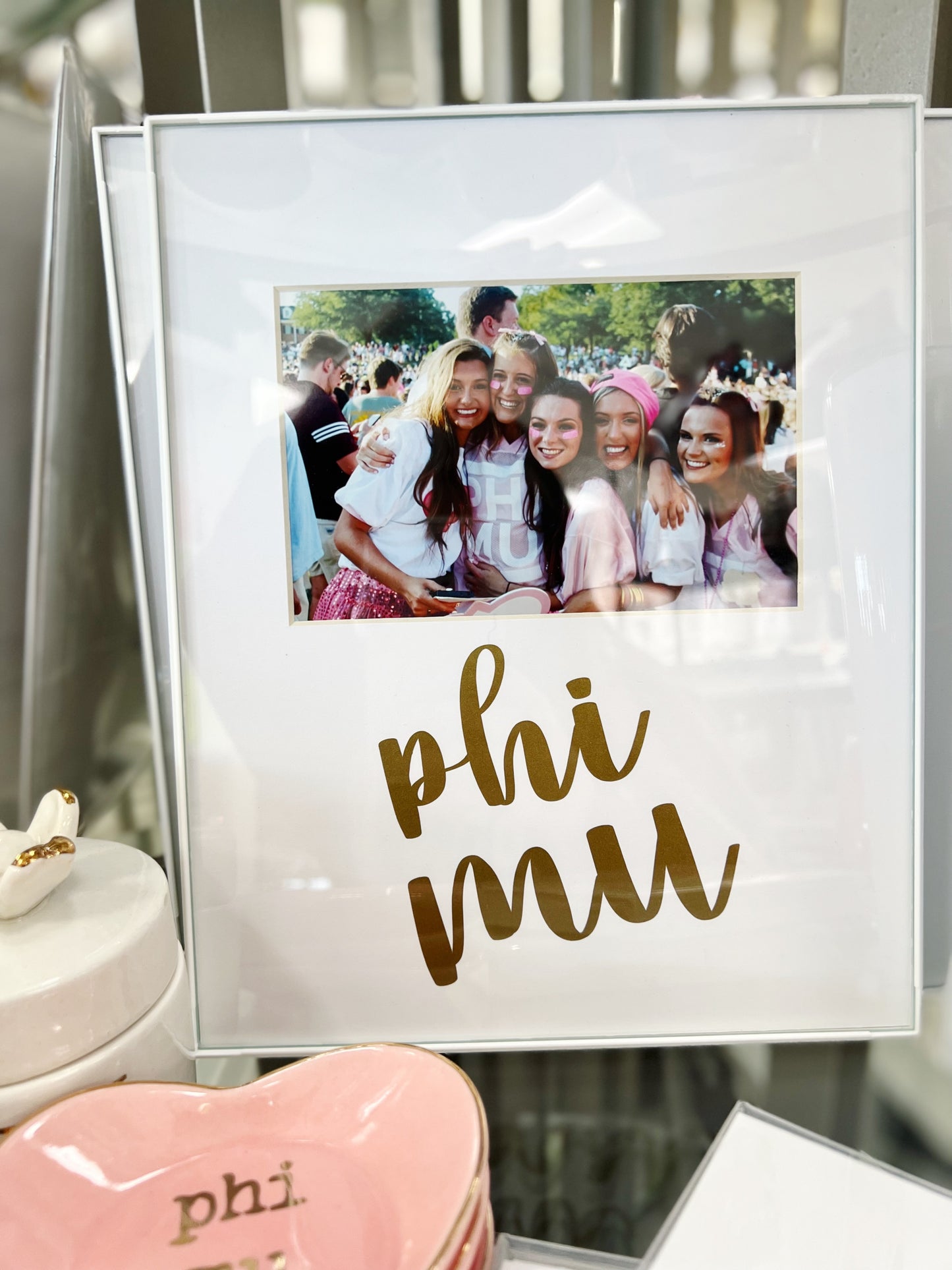 Sorority White & Gold Picture Frames