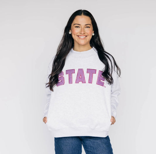 Gingham State Mock Neck