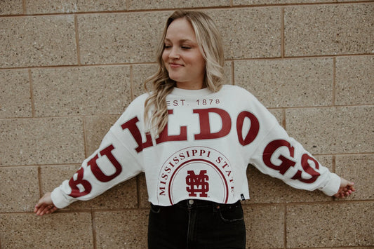 MSU Logo Collage Cropped CrewNeck