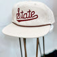 Cream State Script Rope Hat