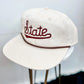 Cream State Script Rope Hat