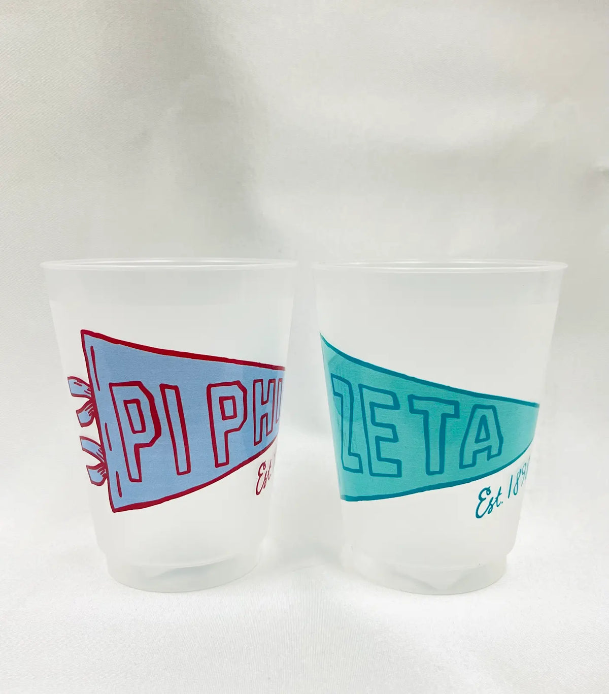 Sorority Pennant Frosted Cup