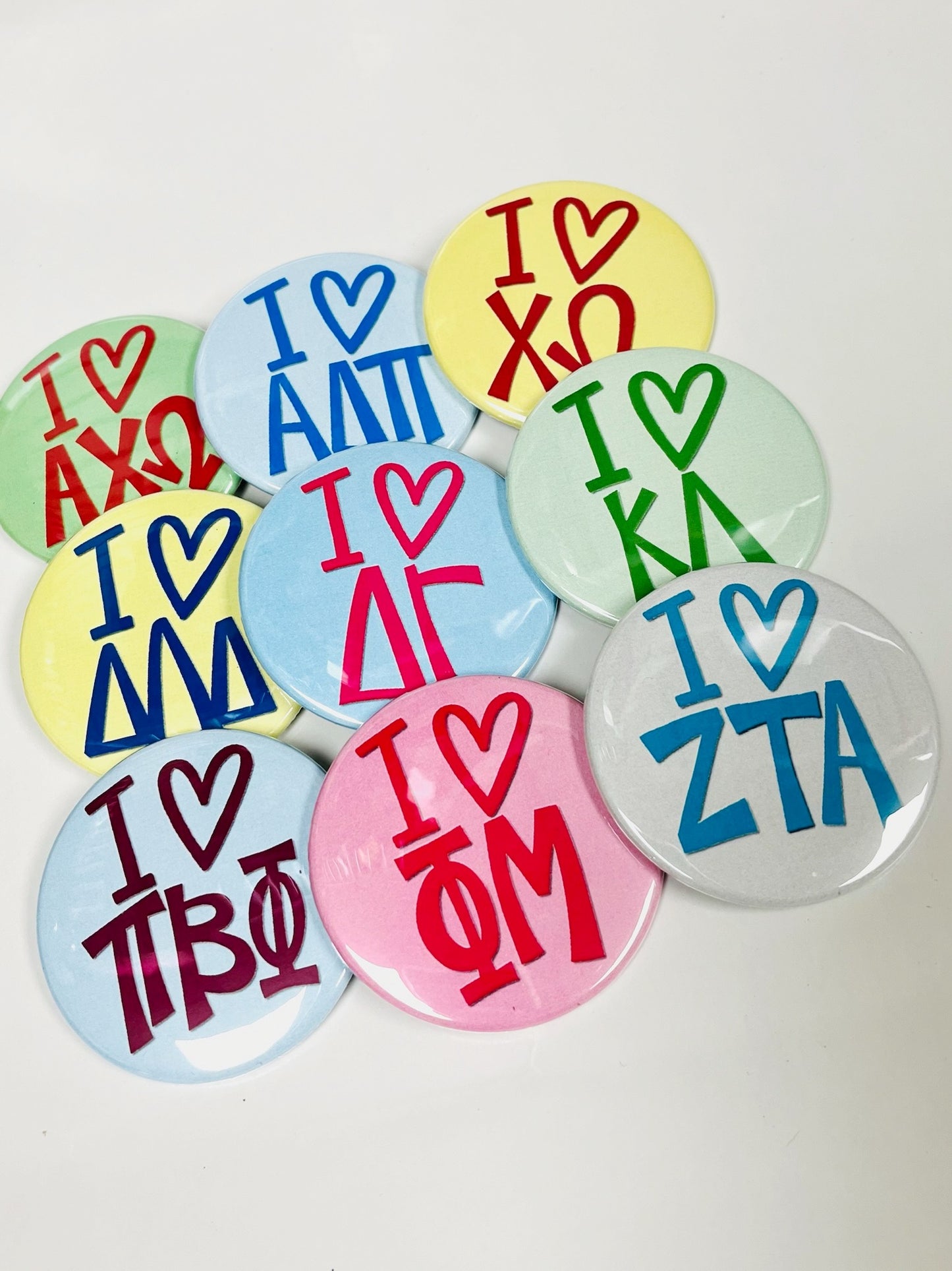 Sorority I Heart Button