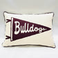 "Bulldogs" Pennant Flag Pillow