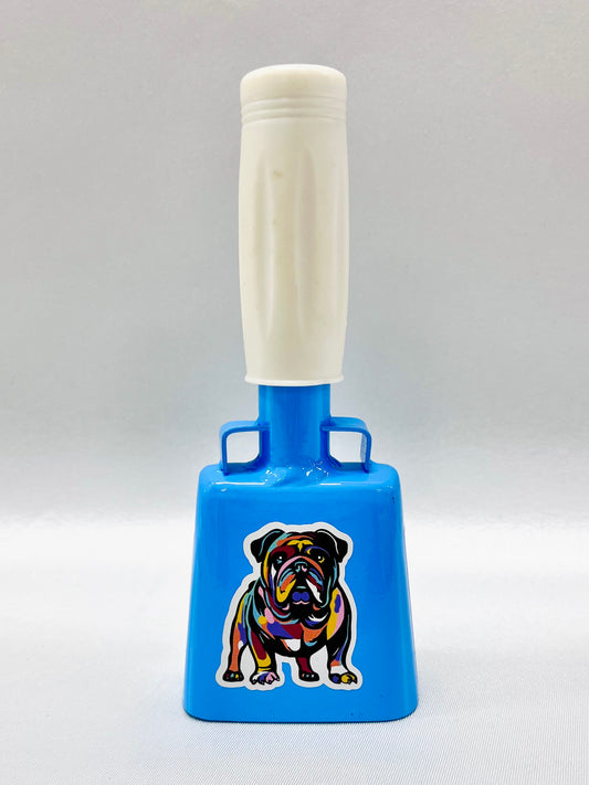 Small Blue Bully Bell with Multicolor Bully Decal
