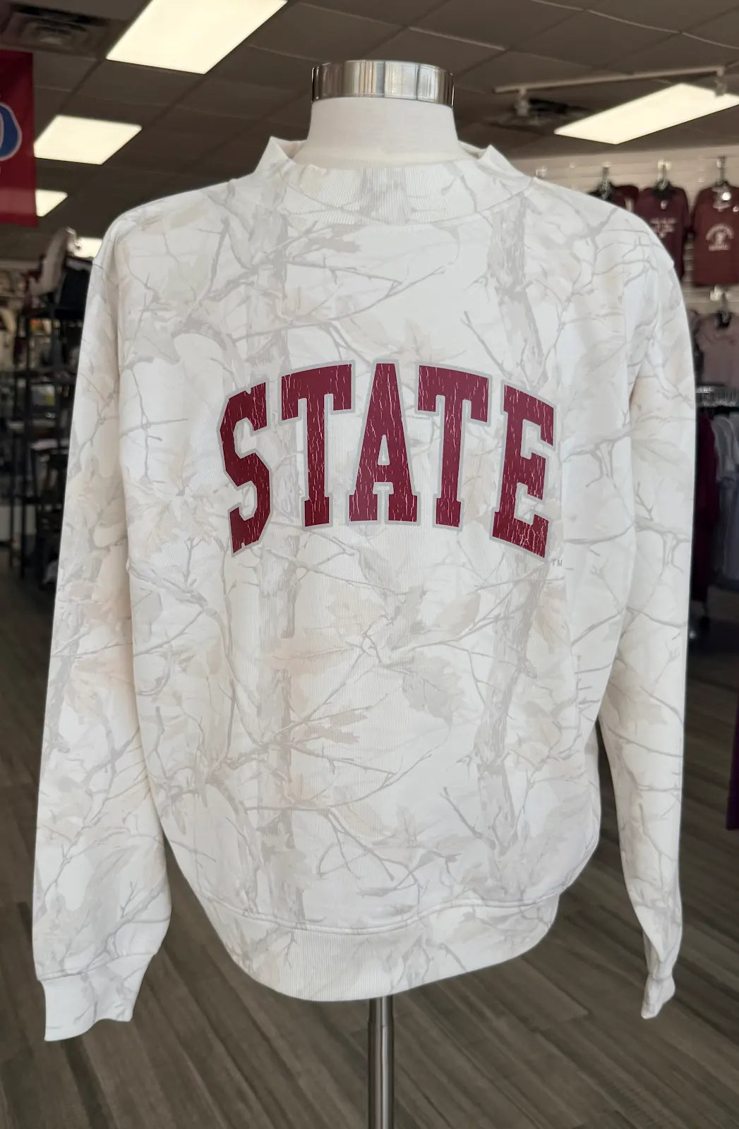 State Faded Camo Mock Neck