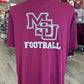 Interlocking MSU Football Dryfit Tee