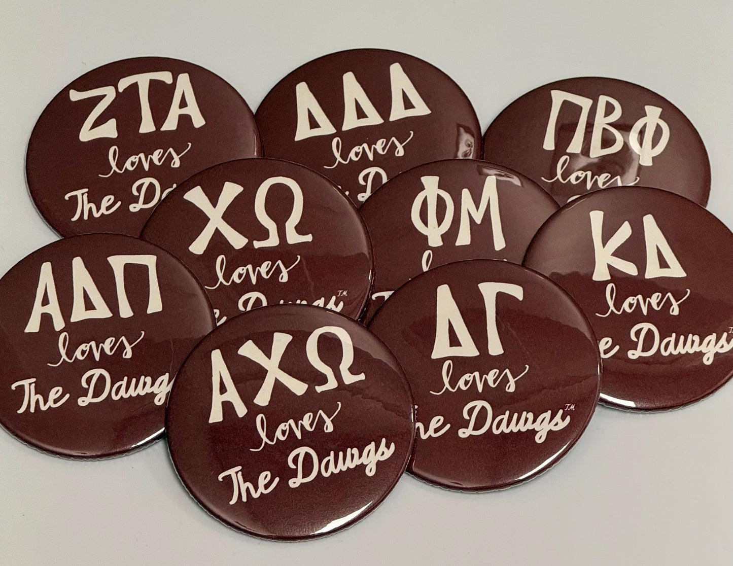 Sorority Loves the Dawgs Button