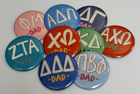 Sorority Dad Bubble Letter Buttons