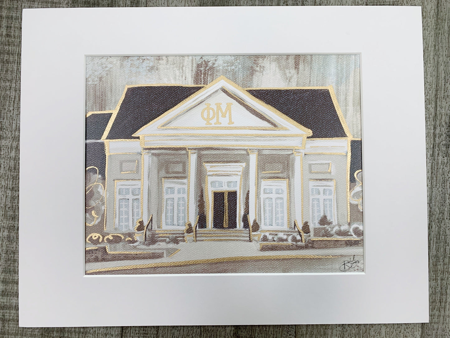 Gold Foil Sorority House Prints