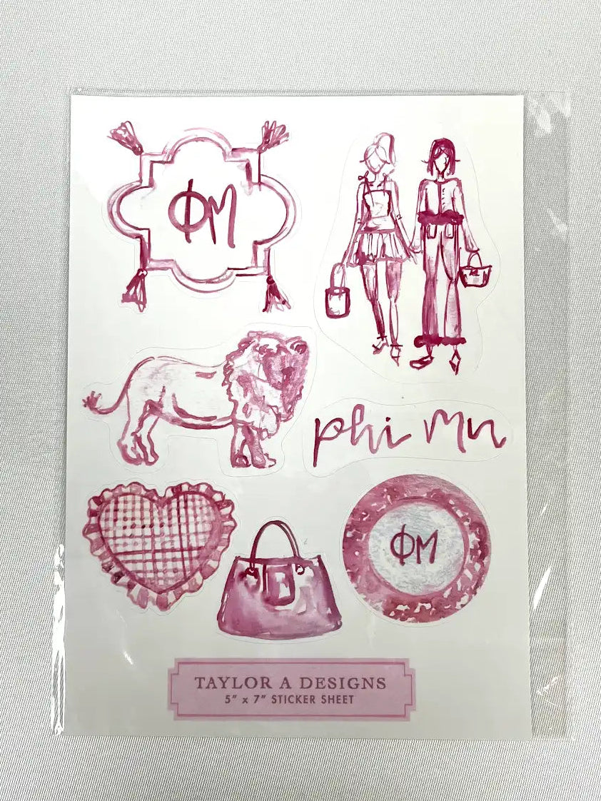 Sorority Sisterhood Sticker Sheets