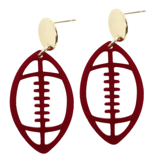 Football Acrylic Drop Earrings
