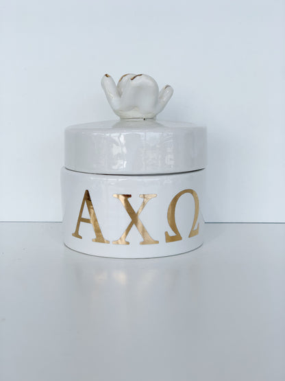 Round Sorority Pin Boxes