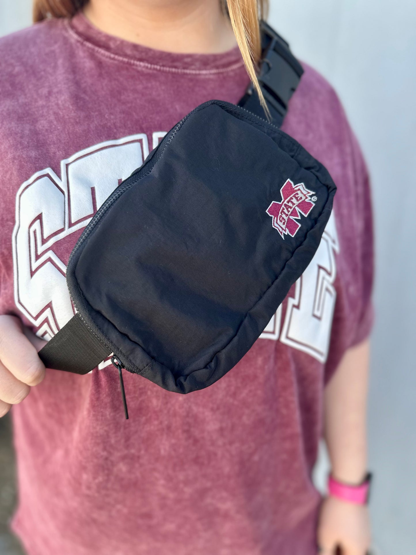 MSU Nylon Embroidered Belt Bag