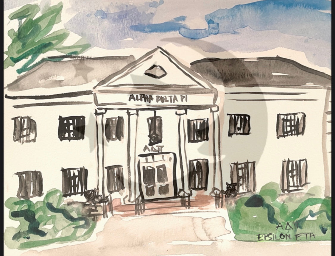 Watercolor Sorority House Prints