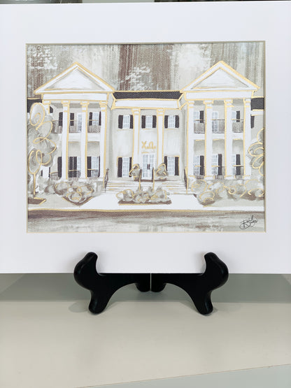Gold Foil Sorority House Prints