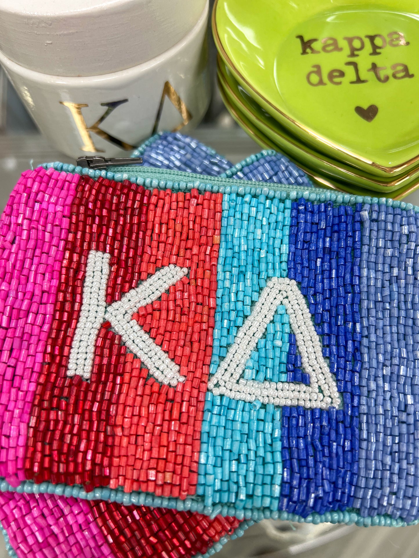 Multicolor Sorority Beaded Pouches