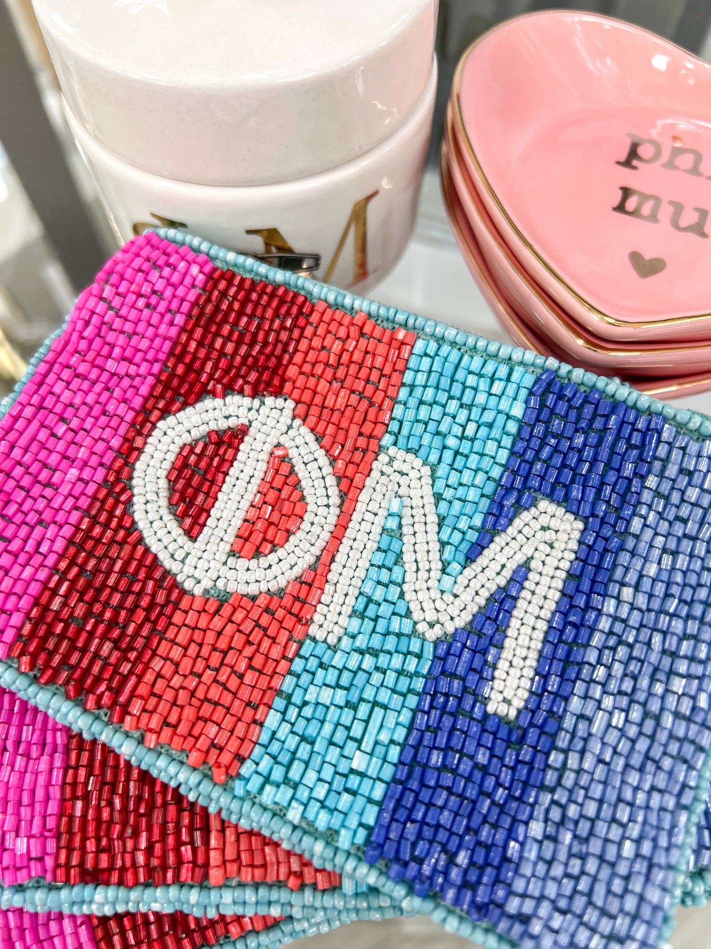 Multicolor Sorority Beaded Pouches