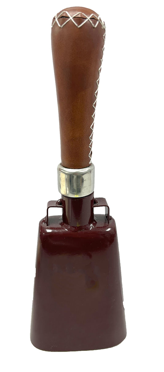 Medium Maroon Cowbell With Leather Grip