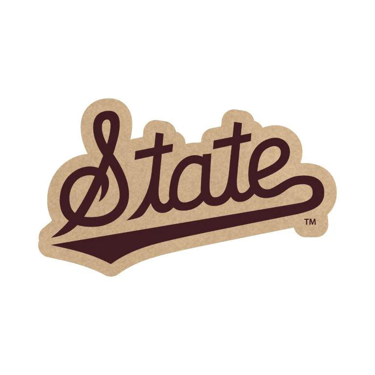 State Script Wood Magnet