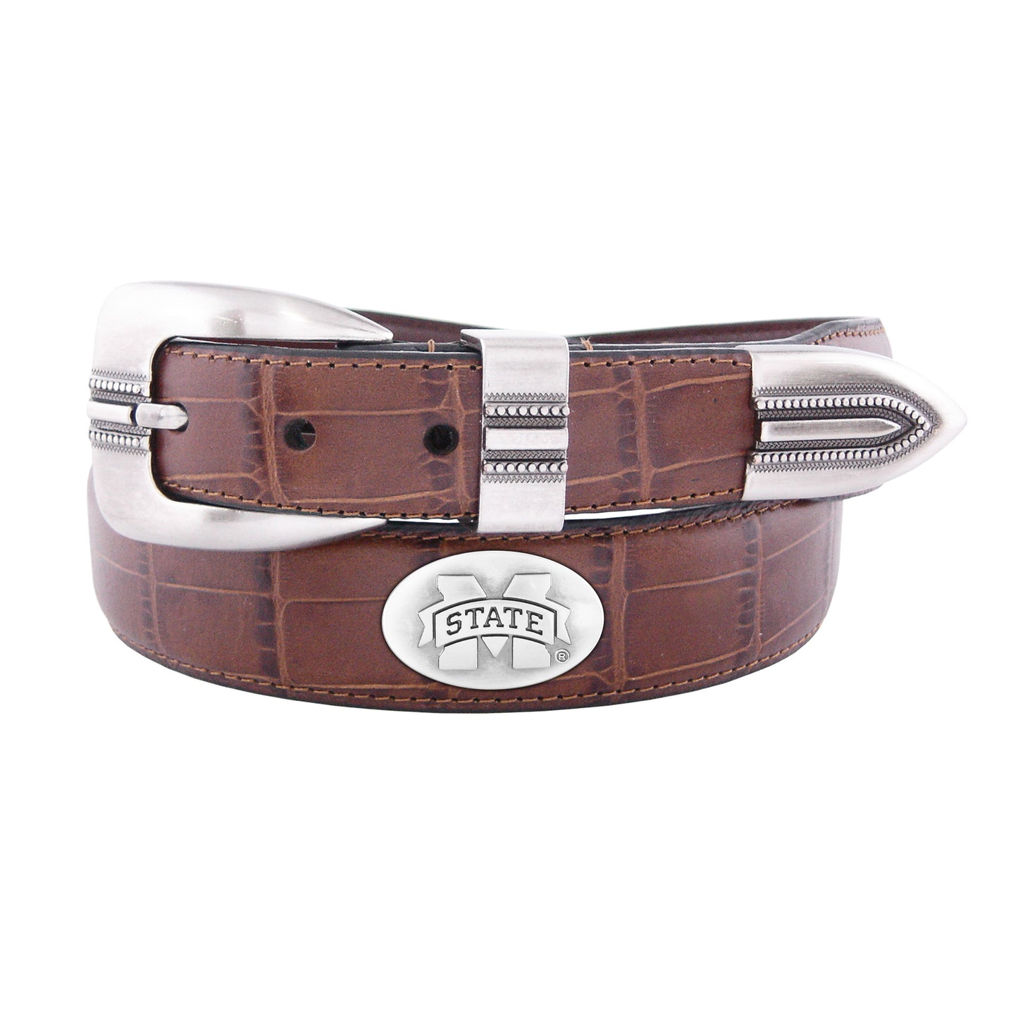 M Banner Conch Leather Belt