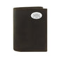 Light Brown Wallet with Silver M Banner Conch Emblem
