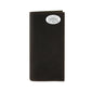 Light Brown Wallet with Silver M Banner Conch Emblem